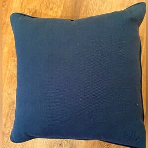 Ralph Lauren blue woven pillow cover 22 inch